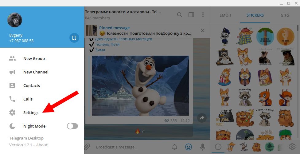 Bilgisayarda Telegram nasıl Ruslaştırılır: PC'de Telegram için Rusça dili